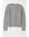 Philippine Gray Ribbed Knit Bow Front Buttoned Cardigan - L