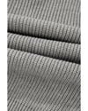 Philippine Gray Ribbed Knit Bow Front Buttoned Cardigan - L