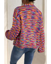 Pink Confetti Drop Shoulder Open Front Cardigan - XL
