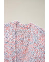 Pink Multicolor Confetti Open Front Knit Cardigan - M