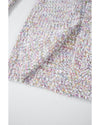 Yellow Multicolor Confetti Open Front Knit Cardigan - M