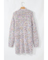 Yellow Multicolor Confetti Open Front Knit Cardigan - M