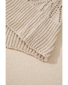 Parchment Hollow Out Buttons Front Long Cardigan - XL
