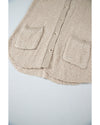 Jet Stream Collared Drop Shoulder Button Up Cardigan with Pocket - XL