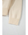 Jet Stream Bowknot Front Loose V Neck Knitted Cardigan - S