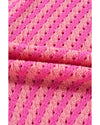 Pink Striped Buttoned V Neck Drop Shoulder Cardigan - M