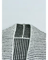 Azura Exchange Gray Plaid Knitted Long Open Front Cardigan - M