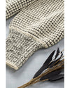 Apricot Plaid Knitted Long Open Front Cardigan - M