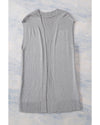 Gray Basic Vest Cardigan Sweater - L