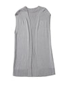 Gray Basic Vest Cardigan Sweater - L