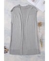 Gray Basic Vest Cardigan Sweater - M
