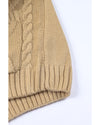 Azura Exchange Beige Front Pockets Buttons Textured Cardigan - 2XL