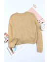 Azura Exchange Beige Front Pockets Buttons Textured Cardigan - 2XL