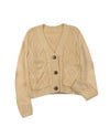 Azura Exchange Beige Front Pockets Buttons Textured Cardigan - XL