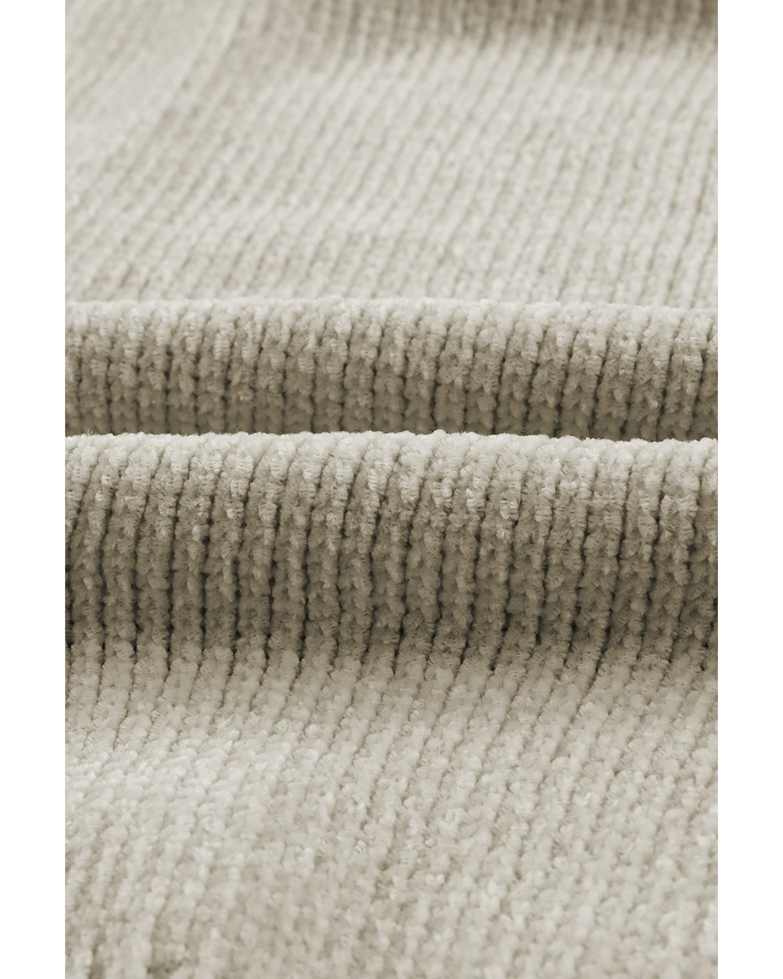Gray Buttons Front Pocketed Sweater Cardigan - XL