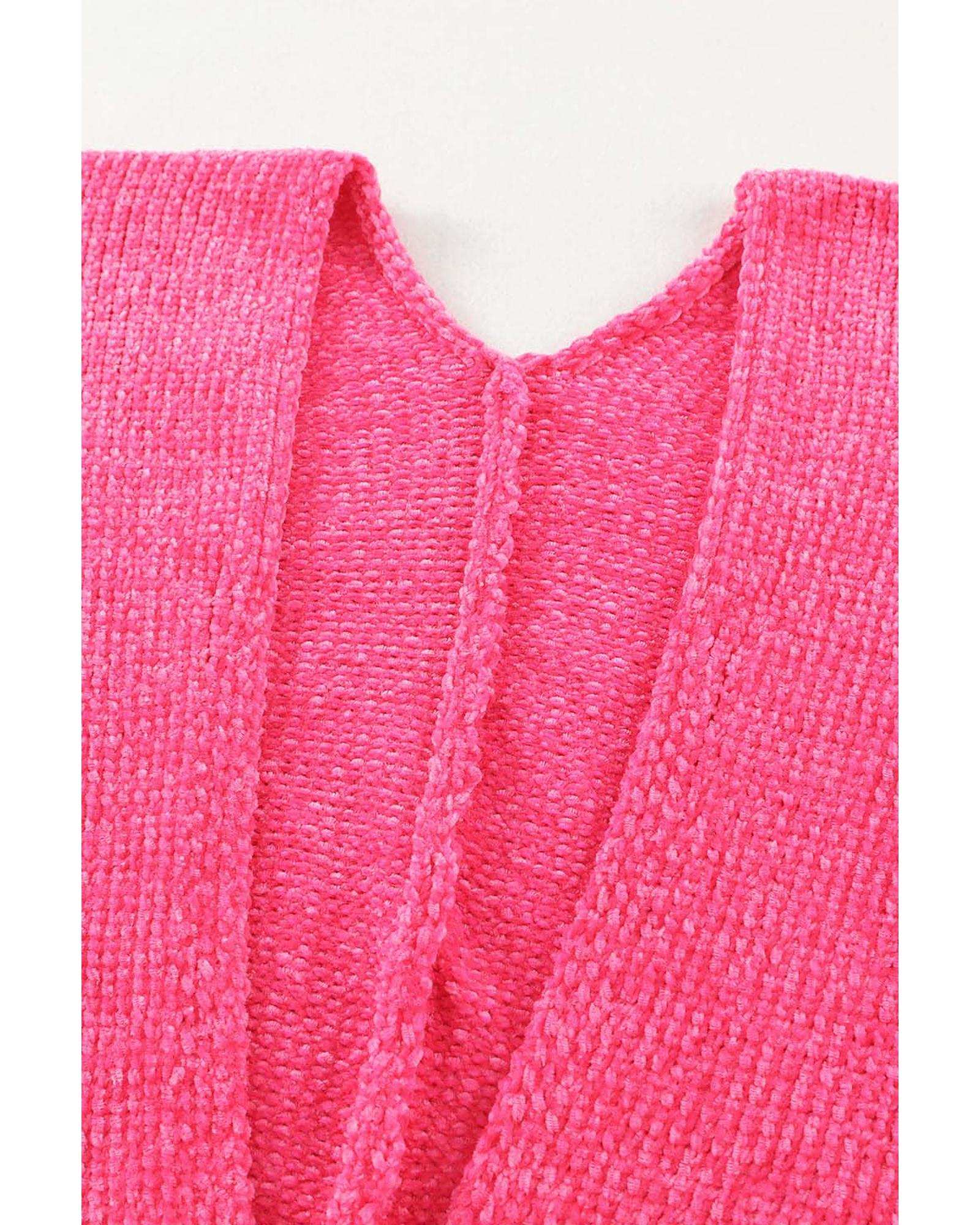 Rose Buttons Front Pocketed Sweater Cardigan - 2XL