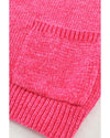 Rose Buttons Front Pocketed Sweater Cardigan - 2XL