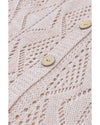 Azura Exchange Khaki Hollow-out Openwork Knit Cardigan - XL