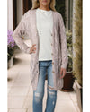 Azura Exchange Khaki Hollow-out Openwork Knit Cardigan - XL