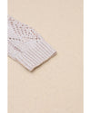 Azura Exchange Khaki Hollow-out Openwork Knit Cardigan - XL