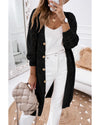 Azura Exchange Black Hollow-out Openwork Knit Cardigan - 2XL