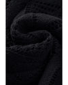 Azura Exchange Black Hollow-out Openwork Knit Cardigan - 2XL