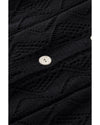 Azura Exchange Black Hollow-out Openwork Knit Cardigan - 2XL