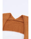Azura Exchange Multicolor Colorblock Open Front Long Knit Cardigan - M