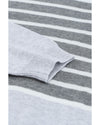 Gray Striped Colorblock Sweater - XL