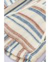 Multicolor Striped Knit Kangaroo Pocket Hooded Sweater - 2XL