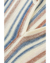 Multicolor Striped Knit Kangaroo Pocket Hooded Sweater - 2XL