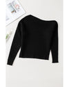 Azura Exchange Black Striped Long Sleeve Knit Sweater - L