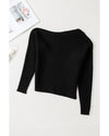 Azura Exchange Black Striped Long Sleeve Knit Sweater - M