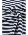 Contrast Trimmed Striped Drop Shoulder Sweater - XL