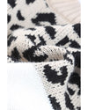 Khaki Leopard Color Block Long Sleeve Sweater - S