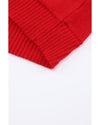 Azura Exchange Red Merry Letter Embroidered High Neck Sweater - M
