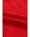 Azura Exchange Red Merry Letter Embroidered High Neck Sweater - M
