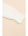 Azura Exchange Beige Ribbed Long Sleeve Surplice Crop Sweater - XL
