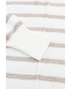 Cowl Neck Striped Print Drop Shoulder Sweater - XL