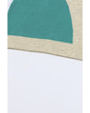 Multicolor Colorblock Ribbed Trim Round Neck Sweater - L