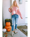 Big Star Spangled Casual Knit Sweater - L