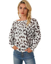 Leopard Long Sleeve Crewneck Sweater - L