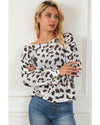 Leopard Long Sleeve Crewneck Sweater - L
