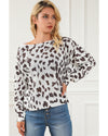 Leopard Long Sleeve Crewneck Sweater - L