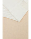 White Colorful Star Pattern Loose Sweater - M