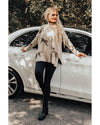 Parchment Lively Cheetah Print High Neck Split Hem Sweater - M