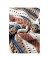 Multicolour Striped Hollow Out Half Sleeve Knitted Sweater - XL