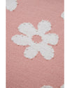 Light Pink Pearled Flower Distressed Edge Sweater T Shirt - S