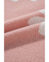 Light Pink Pearled Flower Distressed Edge Sweater T Shirt - S
