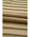 Khaki Stripe Drop Shoulder Casual Sweater - L